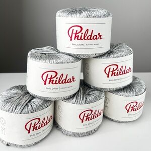 Phildar Phil Divin Elegance aran yarn lot of 6 balls 54/46% viscose/polyester